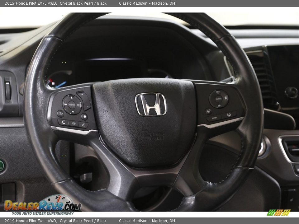 2019 Honda Pilot EX-L AWD Crystal Black Pearl / Black Photo #8