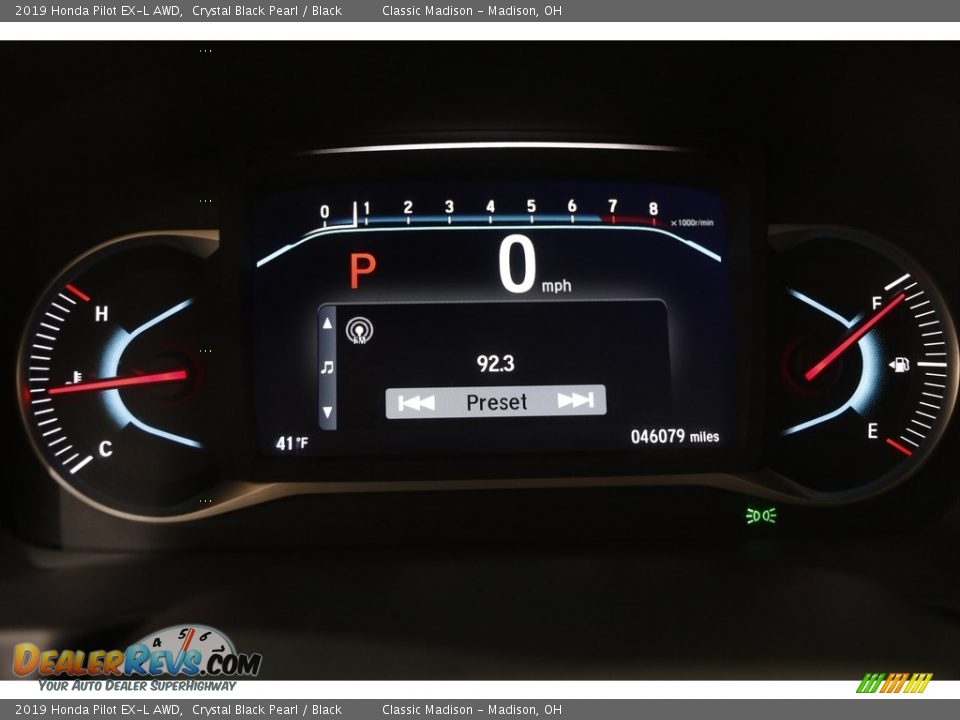 2019 Honda Pilot EX-L AWD Crystal Black Pearl / Black Photo #9