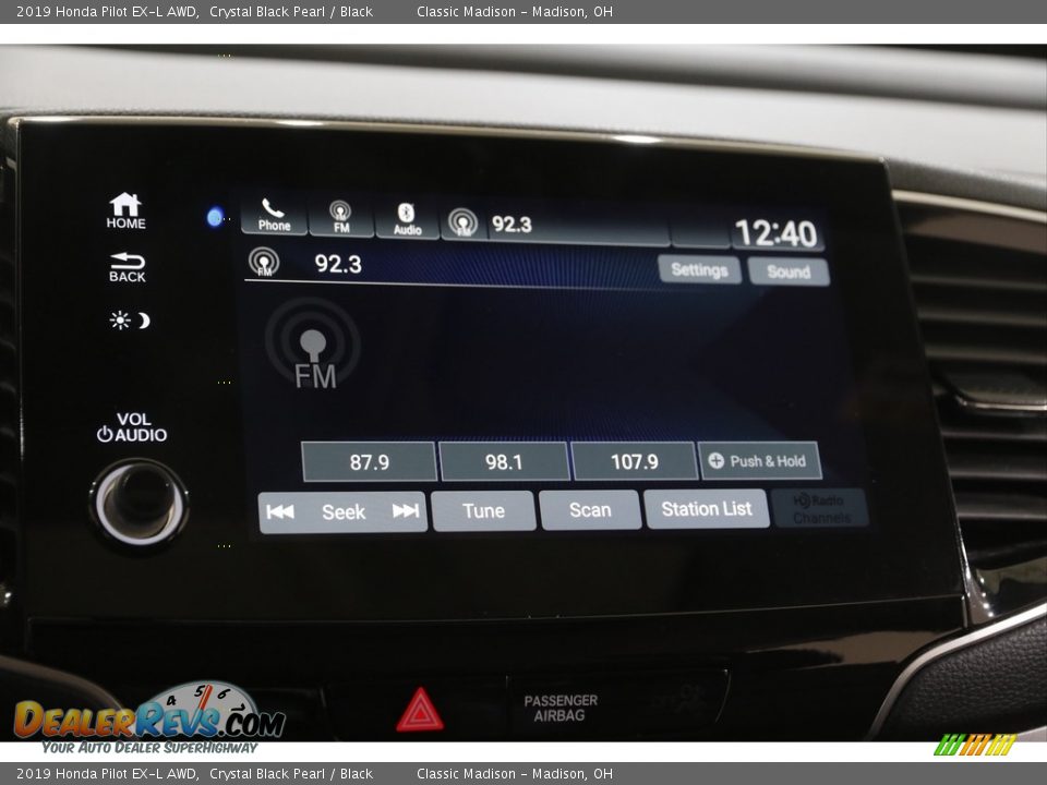 2019 Honda Pilot EX-L AWD Crystal Black Pearl / Black Photo #11