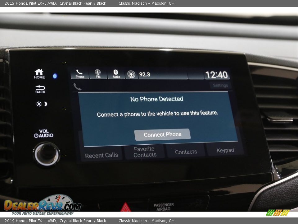 2019 Honda Pilot EX-L AWD Crystal Black Pearl / Black Photo #12
