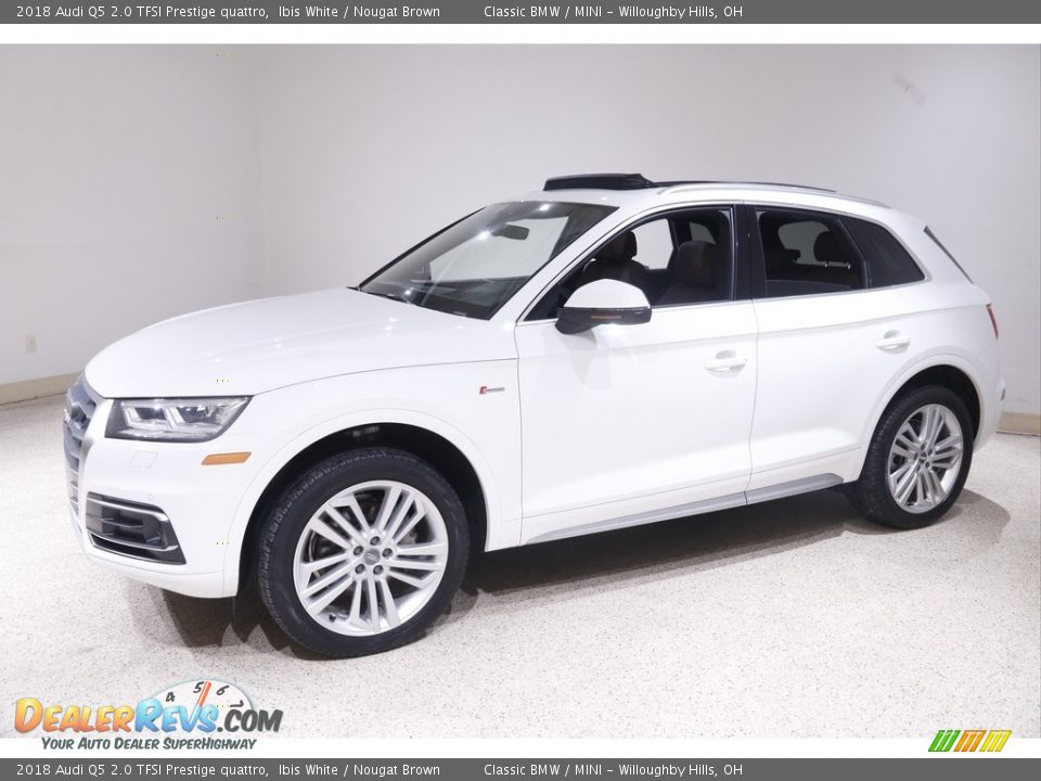 2018 Audi Q5 2.0 TFSI Prestige quattro Ibis White / Nougat Brown Photo #3