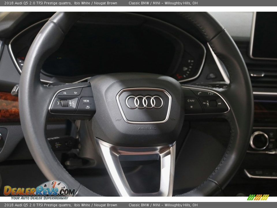 2018 Audi Q5 2.0 TFSI Prestige quattro Ibis White / Nougat Brown Photo #7