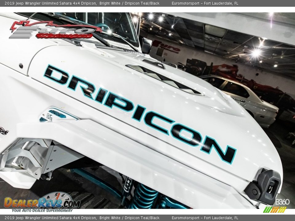 2019 Jeep Wrangler Unlimited Sahara 4x4 Dripicon Bright White / Dripicon Teal/Black Photo #36