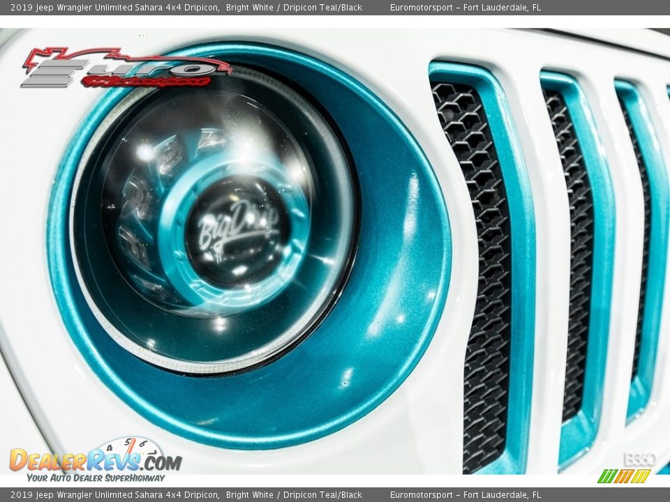 2019 Jeep Wrangler Unlimited Sahara 4x4 Dripicon Bright White / Dripicon Teal/Black Photo #50