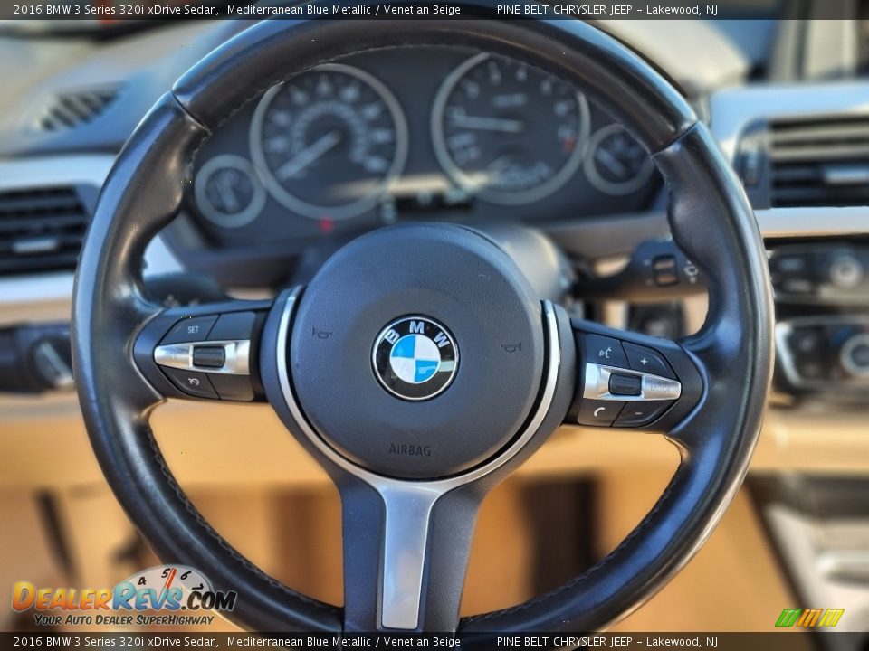 2016 BMW 3 Series 320i xDrive Sedan Mediterranean Blue Metallic / Venetian Beige Photo #10