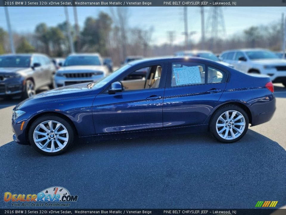 2016 BMW 3 Series 320i xDrive Sedan Mediterranean Blue Metallic / Venetian Beige Photo #16