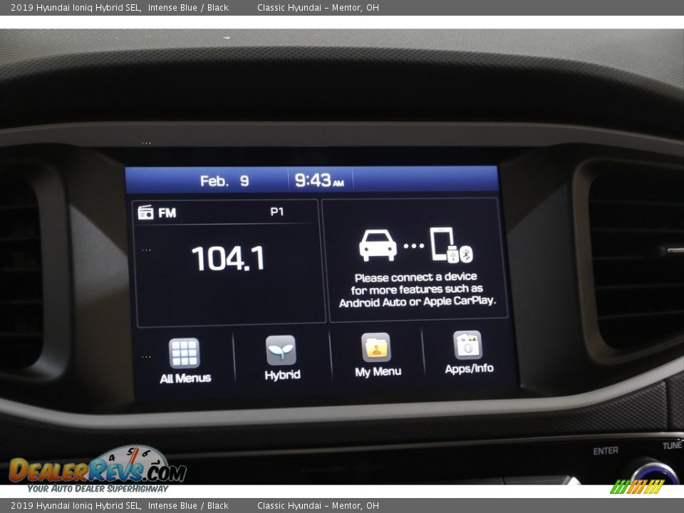 2019 Hyundai Ioniq Hybrid SEL Intense Blue / Black Photo #9