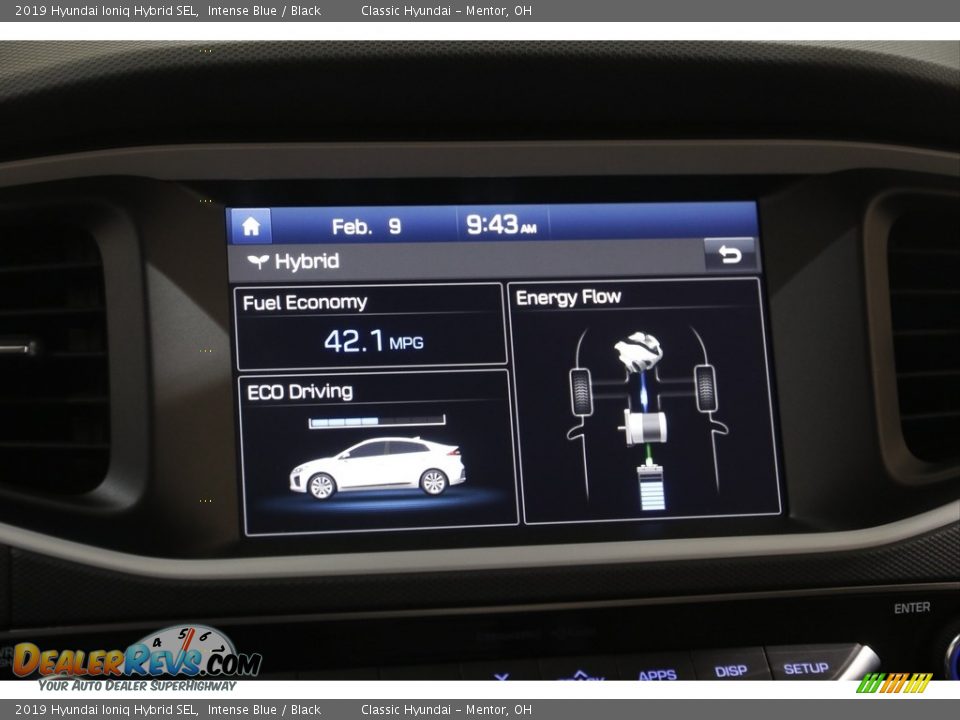 2019 Hyundai Ioniq Hybrid SEL Intense Blue / Black Photo #10