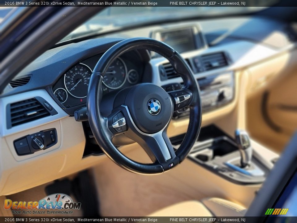 2016 BMW 3 Series 320i xDrive Sedan Mediterranean Blue Metallic / Venetian Beige Photo #33