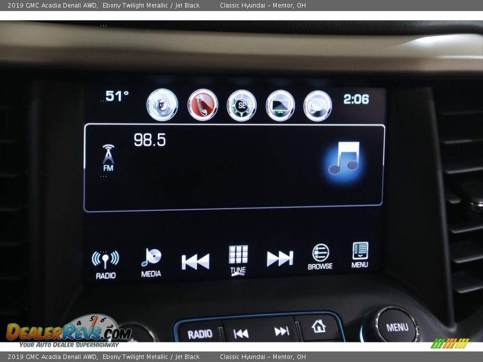 2019 GMC Acadia Denali AWD Ebony Twilight Metallic / Jet Black Photo #10