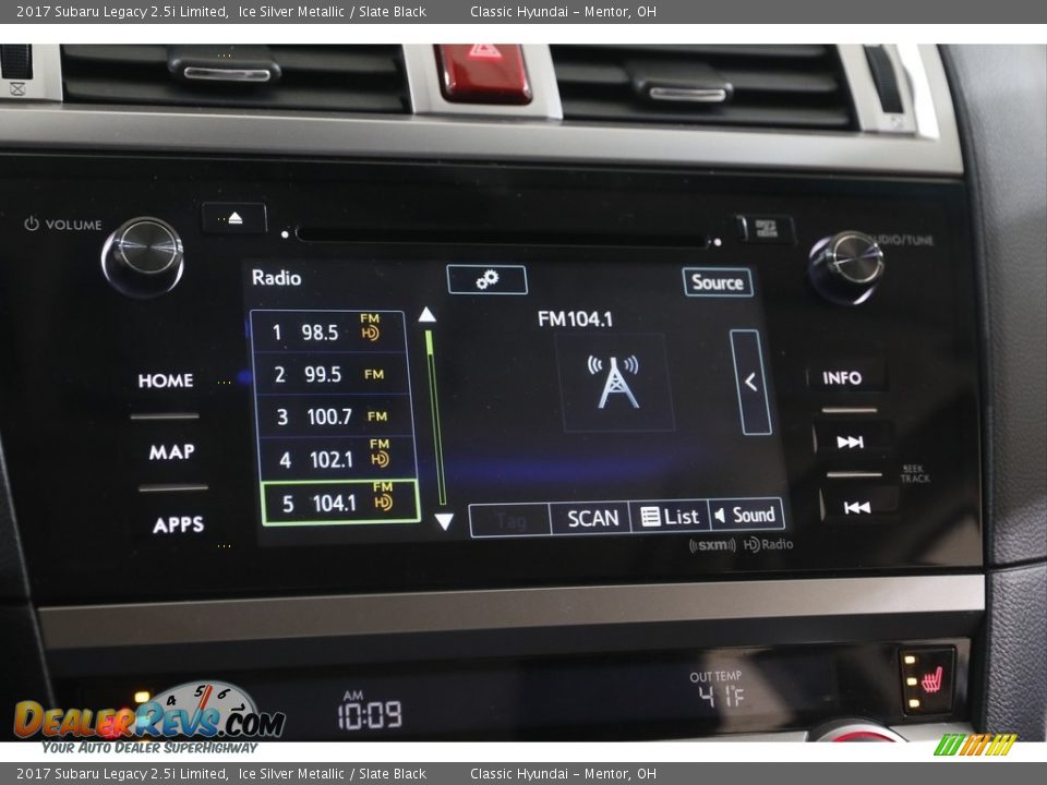 2017 Subaru Legacy 2.5i Limited Ice Silver Metallic / Slate Black Photo #10