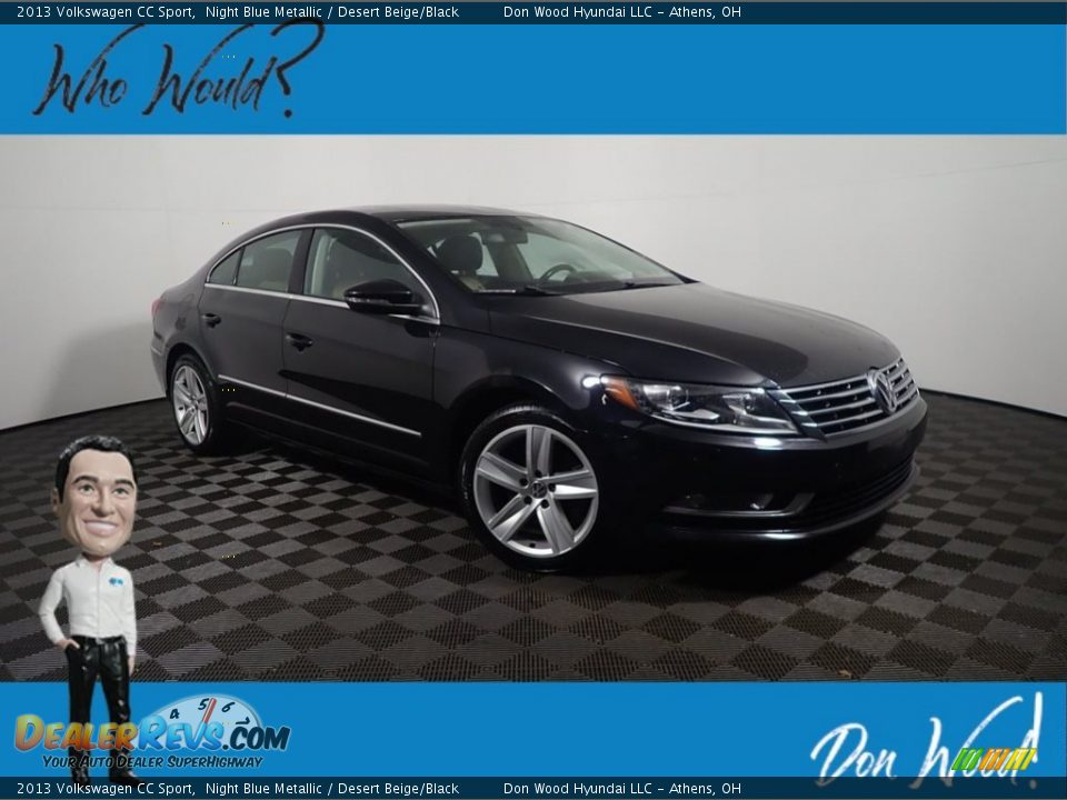 2013 Volkswagen CC Sport Night Blue Metallic / Desert Beige/Black Photo #1