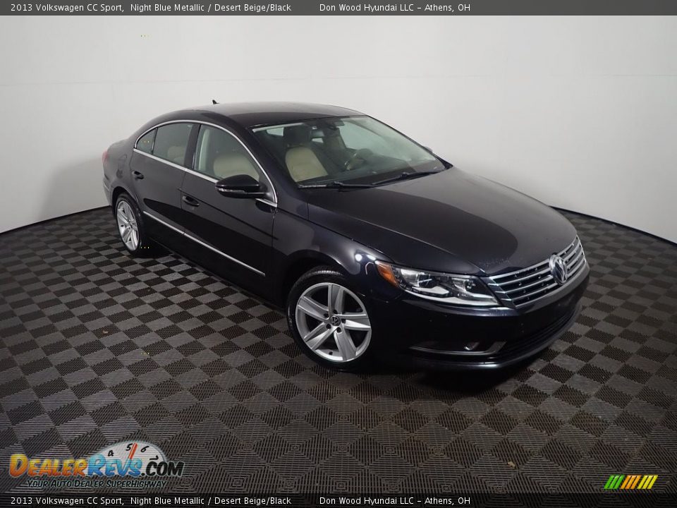2013 Volkswagen CC Sport Night Blue Metallic / Desert Beige/Black Photo #2
