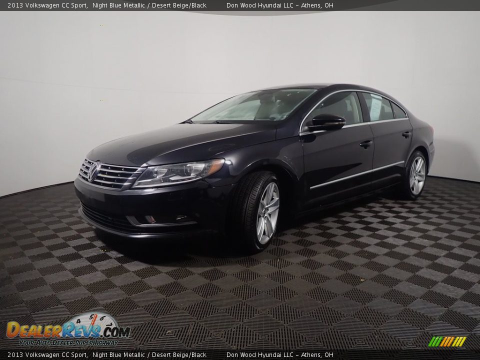 2013 Volkswagen CC Sport Night Blue Metallic / Desert Beige/Black Photo #7