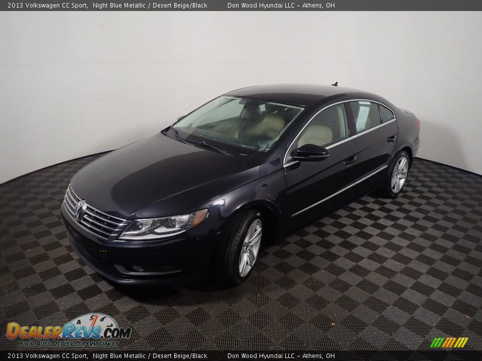 2013 Volkswagen CC Sport Night Blue Metallic / Desert Beige/Black Photo #8