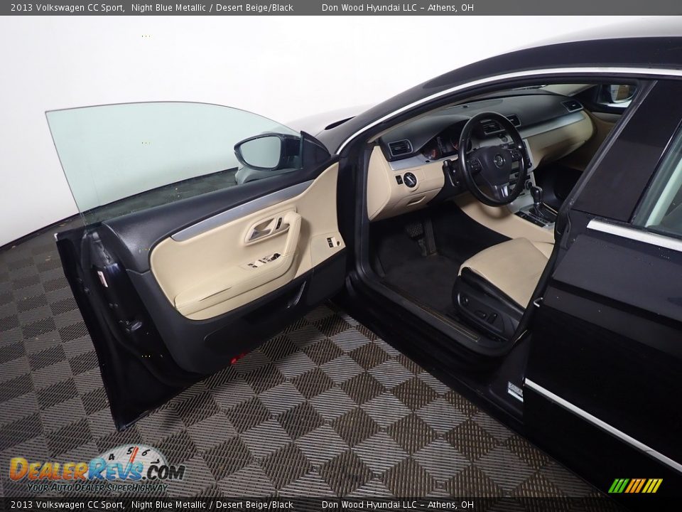 2013 Volkswagen CC Sport Night Blue Metallic / Desert Beige/Black Photo #19