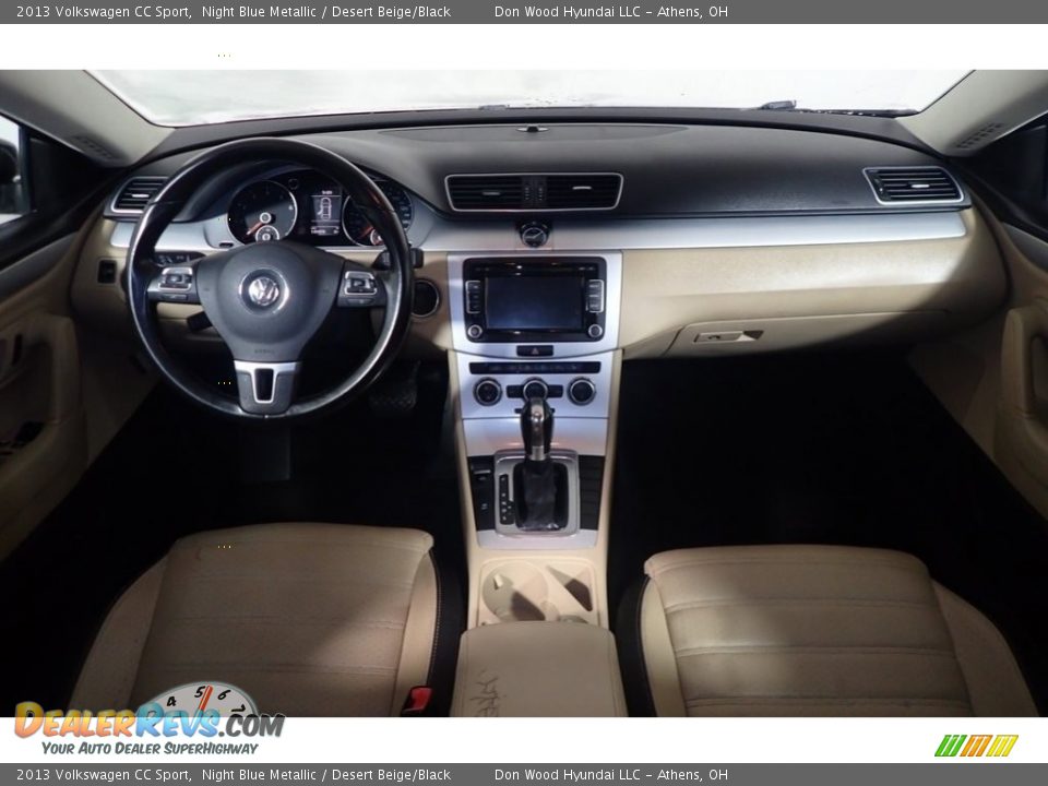 2013 Volkswagen CC Sport Night Blue Metallic / Desert Beige/Black Photo #23