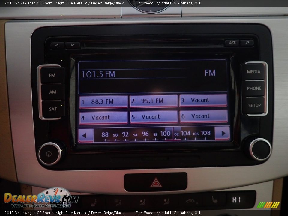 2013 Volkswagen CC Sport Night Blue Metallic / Desert Beige/Black Photo #25