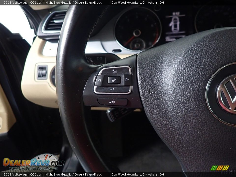 2013 Volkswagen CC Sport Night Blue Metallic / Desert Beige/Black Photo #28