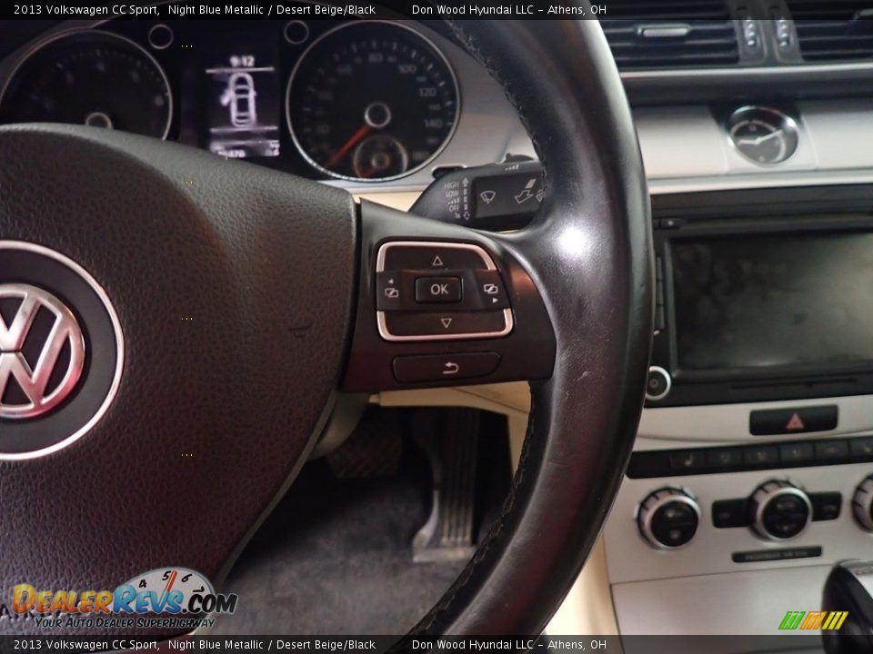 2013 Volkswagen CC Sport Night Blue Metallic / Desert Beige/Black Photo #29