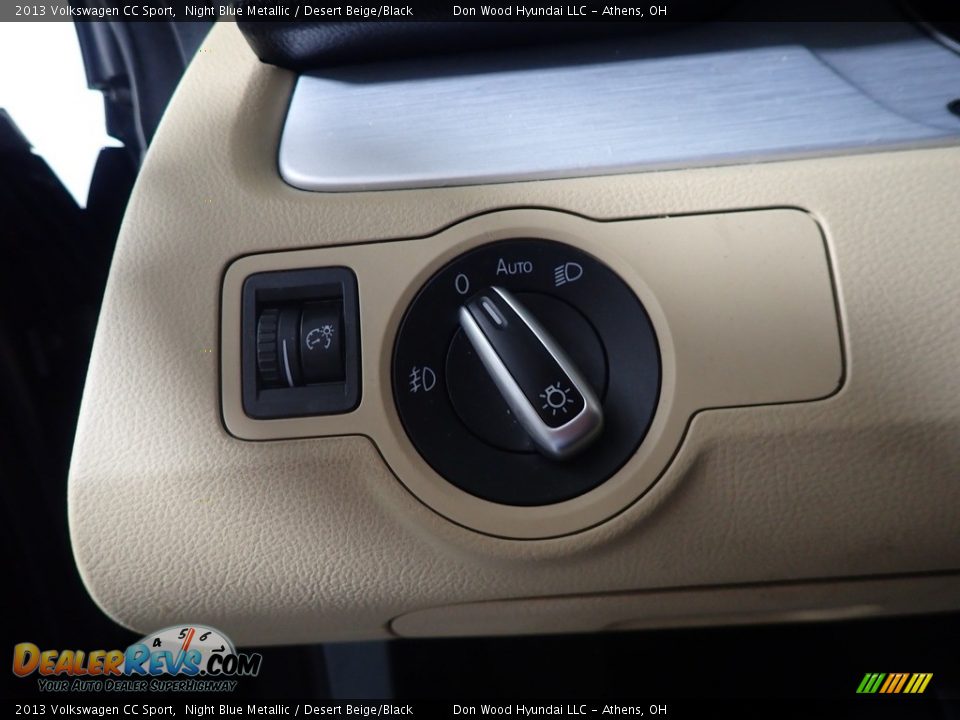 2013 Volkswagen CC Sport Night Blue Metallic / Desert Beige/Black Photo #30