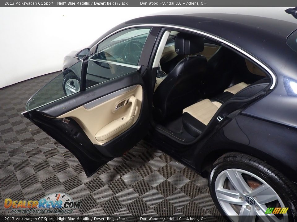 2013 Volkswagen CC Sport Night Blue Metallic / Desert Beige/Black Photo #33