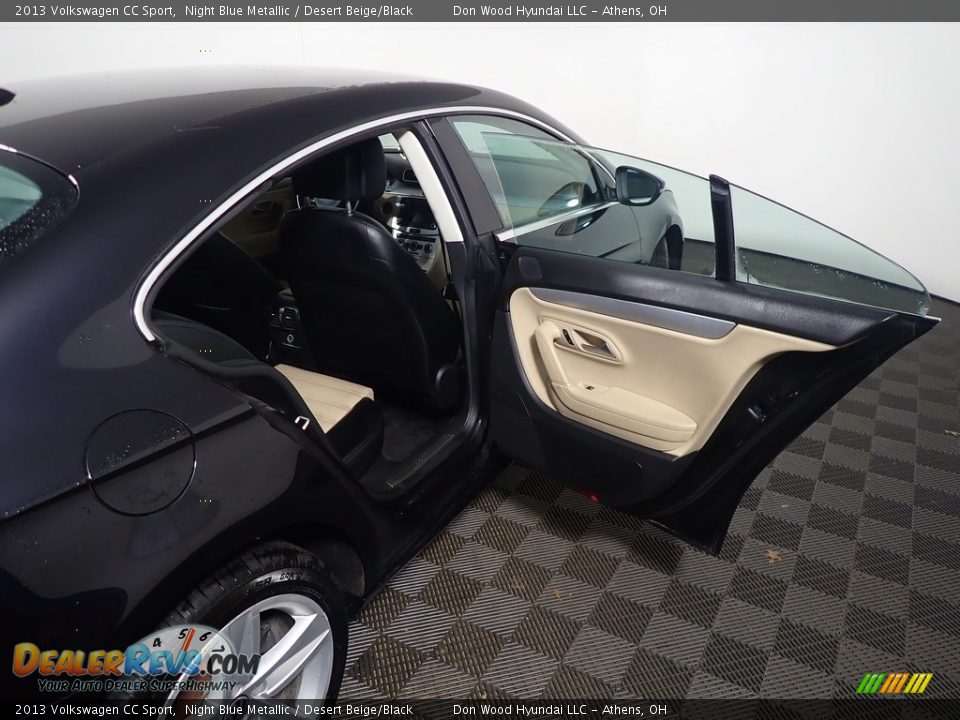 2013 Volkswagen CC Sport Night Blue Metallic / Desert Beige/Black Photo #35