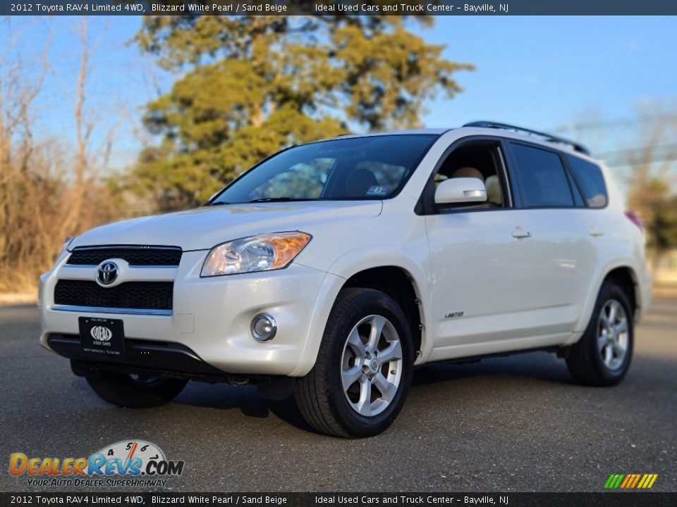 2012 Toyota RAV4 Limited 4WD Blizzard White Pearl / Sand Beige Photo #1