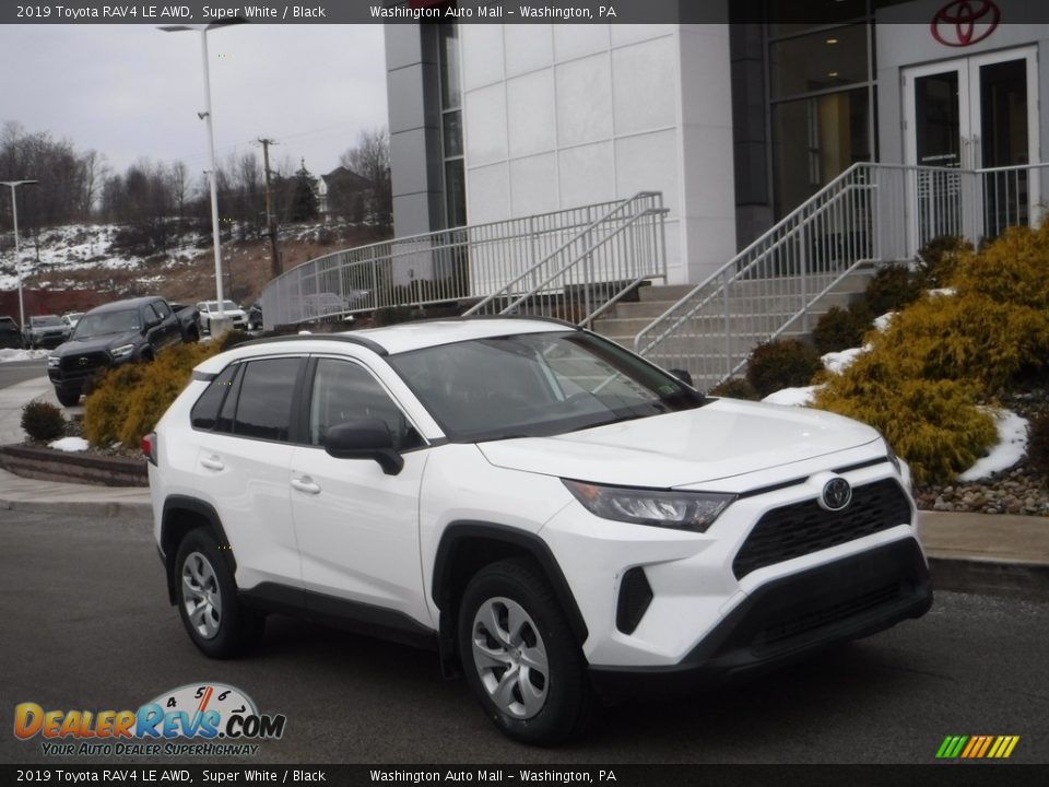 2019 Toyota RAV4 LE AWD Super White / Black Photo #1