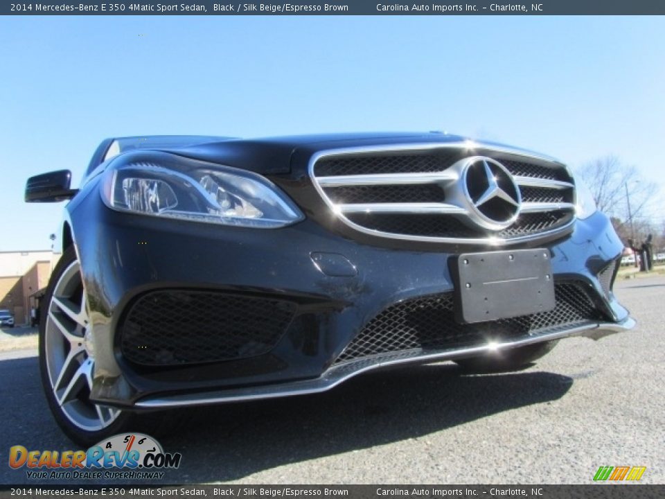 2014 Mercedes-Benz E 350 4Matic Sport Sedan Black / Silk Beige/Espresso Brown Photo #2