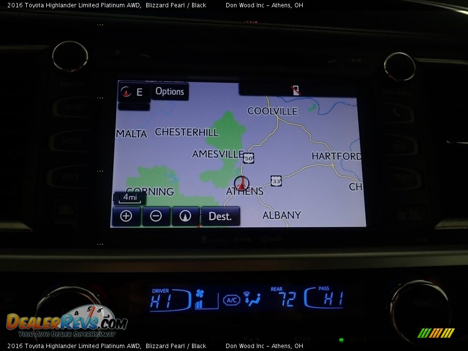2016 Toyota Highlander Limited Platinum AWD Blizzard Pearl / Black Photo #4