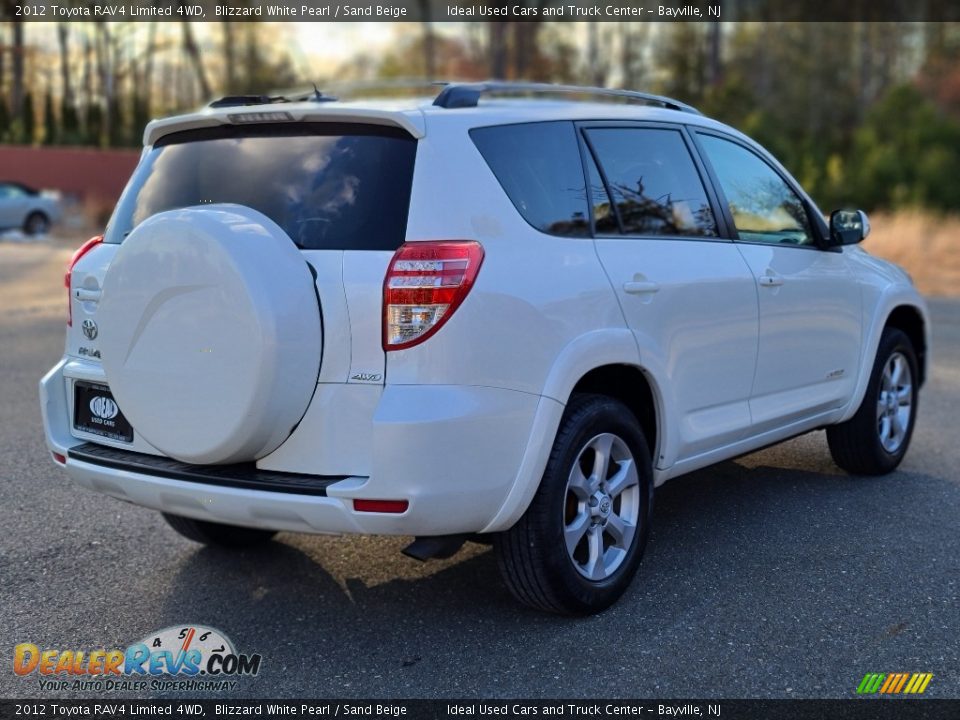 2012 Toyota RAV4 Limited 4WD Blizzard White Pearl / Sand Beige Photo #5