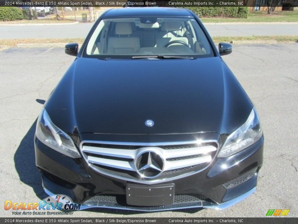 2014 Mercedes-Benz E 350 4Matic Sport Sedan Black / Silk Beige/Espresso Brown Photo #5