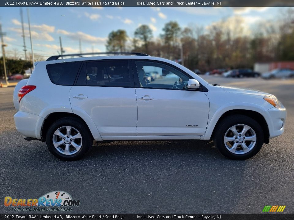 2012 Toyota RAV4 Limited 4WD Blizzard White Pearl / Sand Beige Photo #6