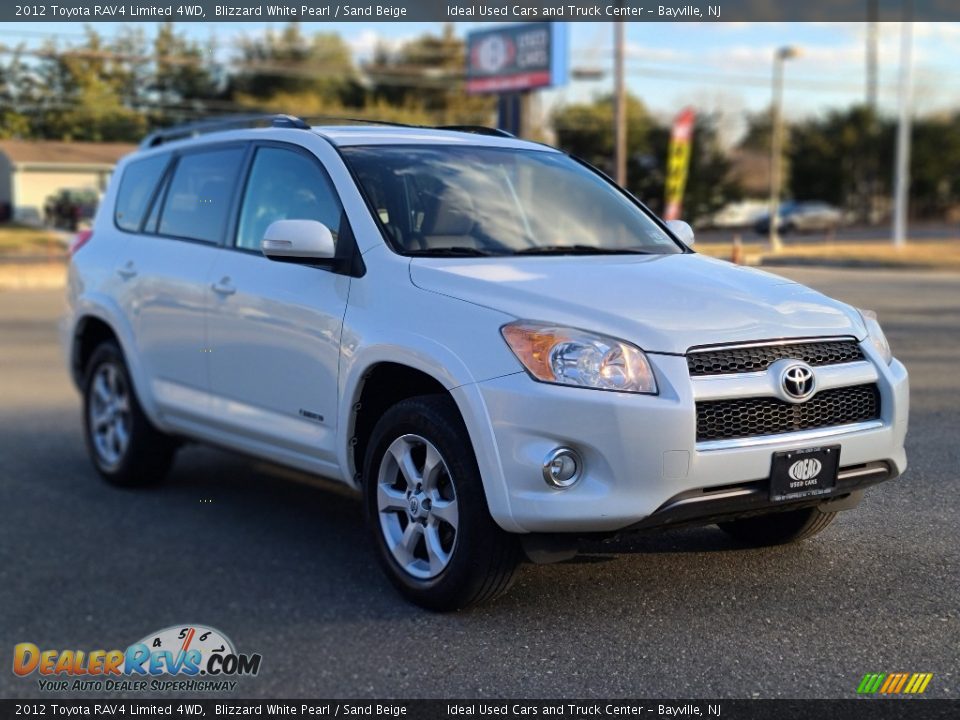 2012 Toyota RAV4 Limited 4WD Blizzard White Pearl / Sand Beige Photo #7