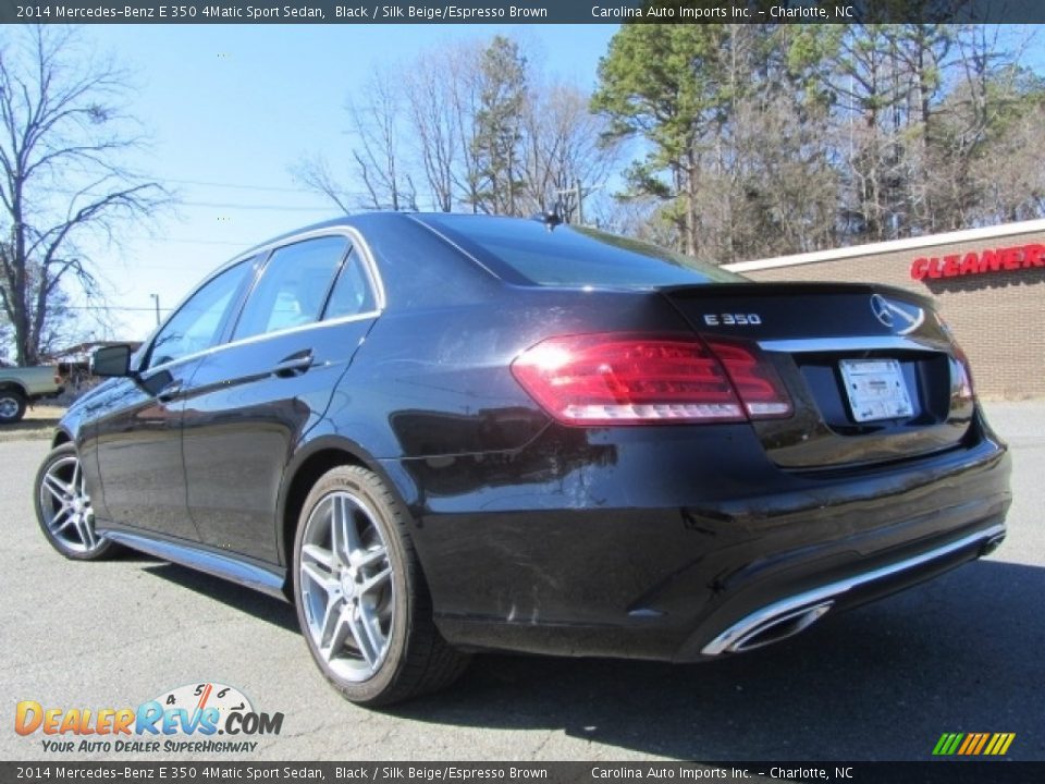 2014 Mercedes-Benz E 350 4Matic Sport Sedan Black / Silk Beige/Espresso Brown Photo #8