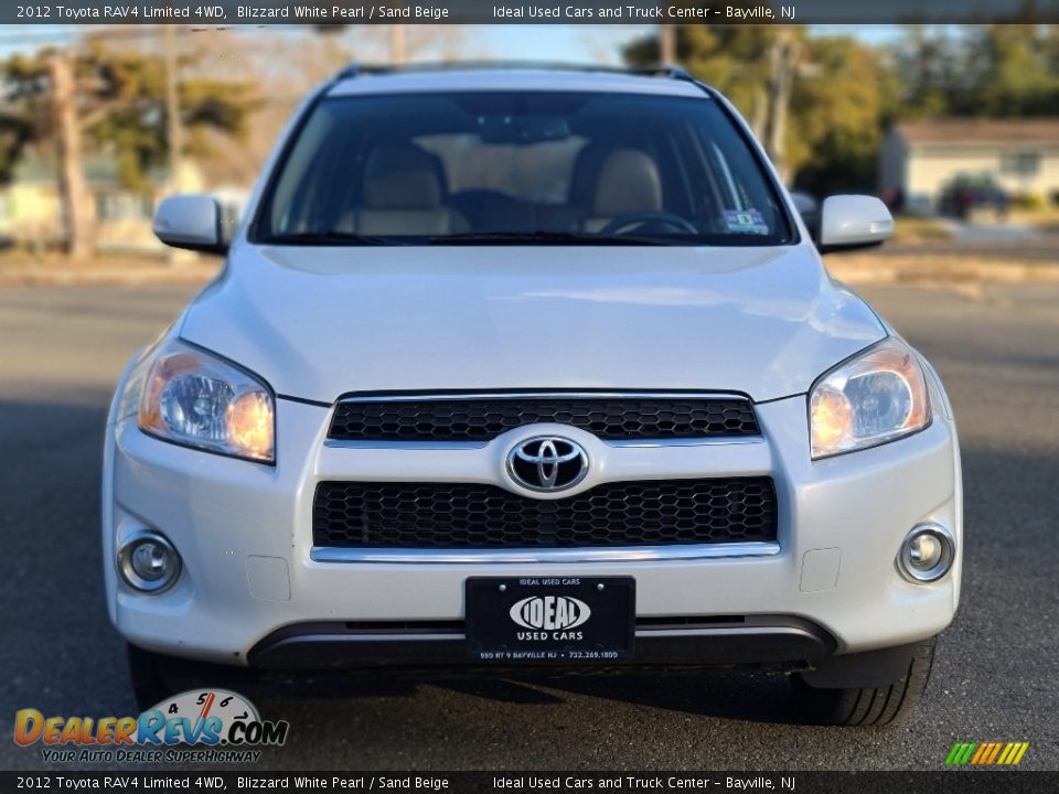 2012 Toyota RAV4 Limited 4WD Blizzard White Pearl / Sand Beige Photo #8