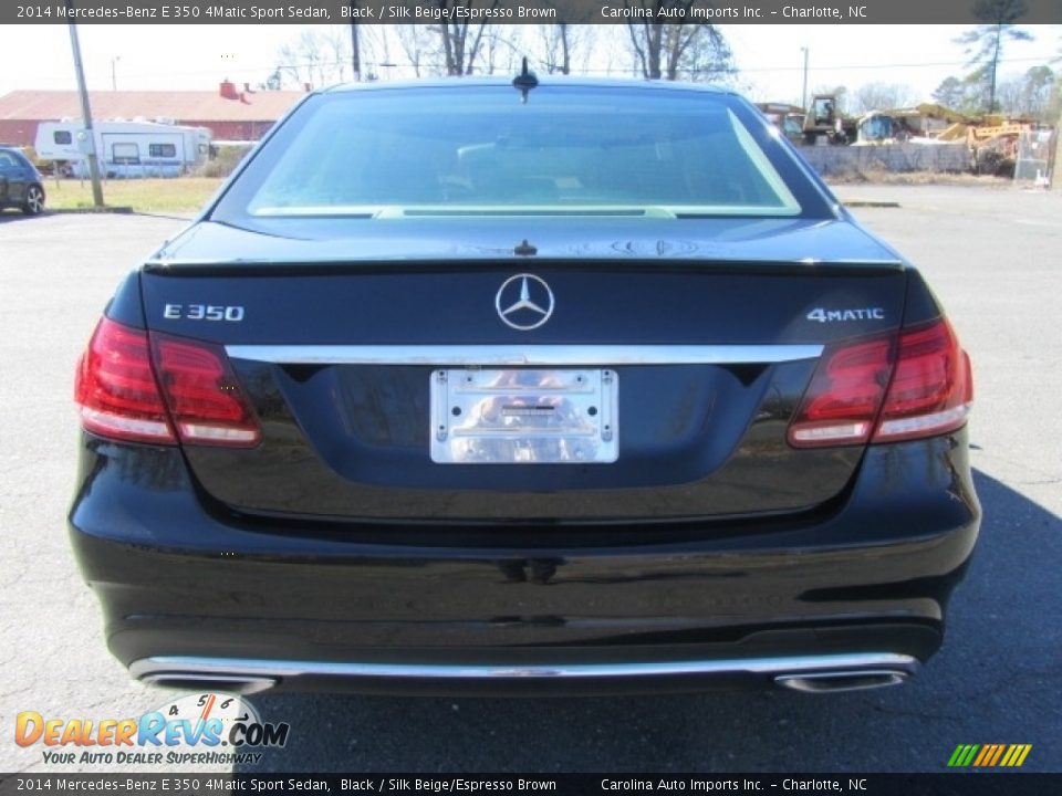 2014 Mercedes-Benz E 350 4Matic Sport Sedan Black / Silk Beige/Espresso Brown Photo #9