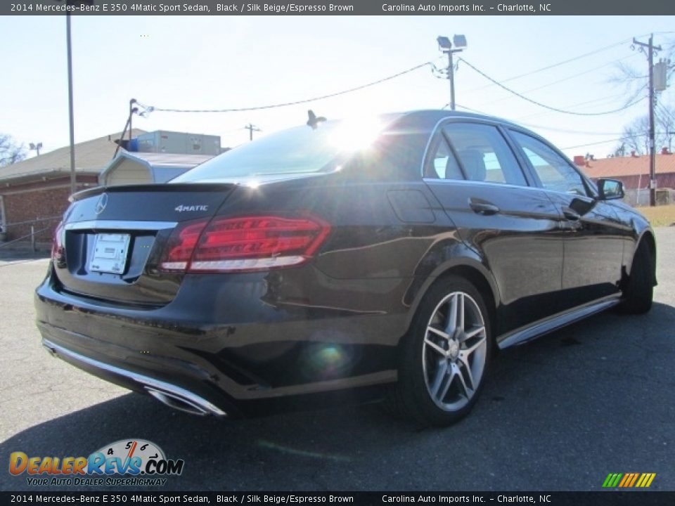 2014 Mercedes-Benz E 350 4Matic Sport Sedan Black / Silk Beige/Espresso Brown Photo #10