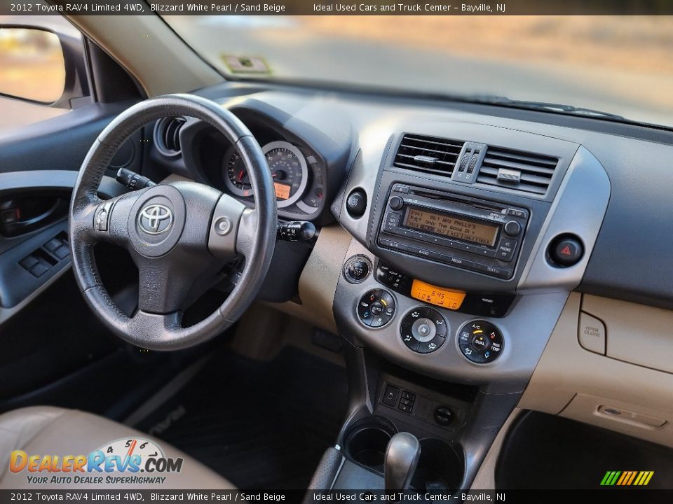 2012 Toyota RAV4 Limited 4WD Blizzard White Pearl / Sand Beige Photo #11