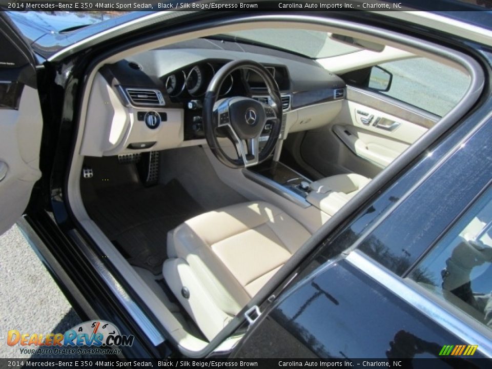 2014 Mercedes-Benz E 350 4Matic Sport Sedan Black / Silk Beige/Espresso Brown Photo #17