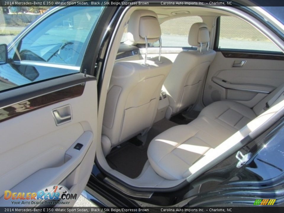 2014 Mercedes-Benz E 350 4Matic Sport Sedan Black / Silk Beige/Espresso Brown Photo #20