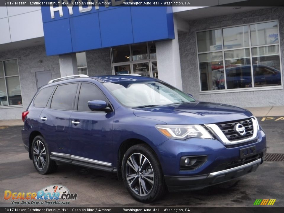 2017 Nissan Pathfinder Platinum 4x4 Caspian Blue / Almond Photo #1