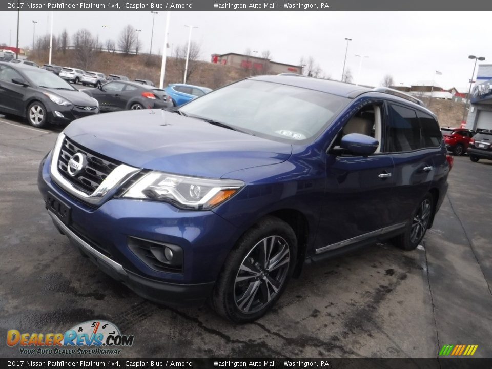 2017 Nissan Pathfinder Platinum 4x4 Caspian Blue / Almond Photo #6