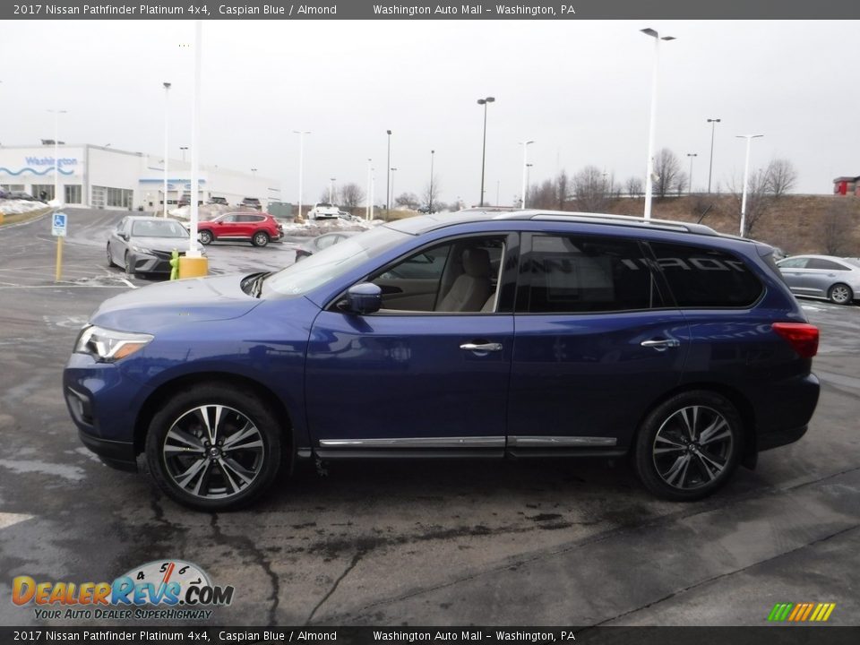 2017 Nissan Pathfinder Platinum 4x4 Caspian Blue / Almond Photo #7