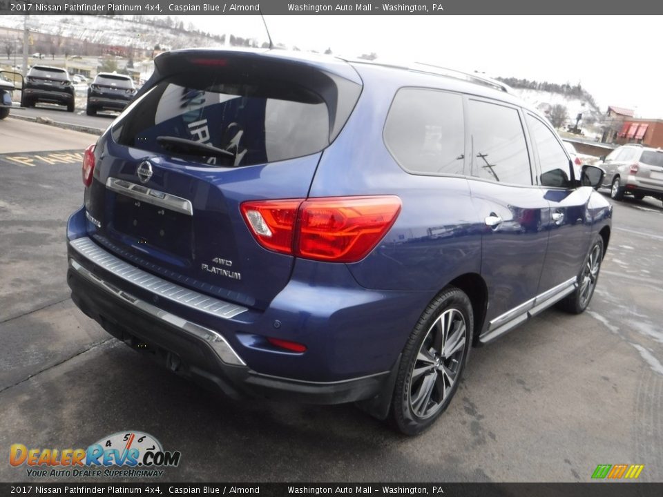 2017 Nissan Pathfinder Platinum 4x4 Caspian Blue / Almond Photo #10