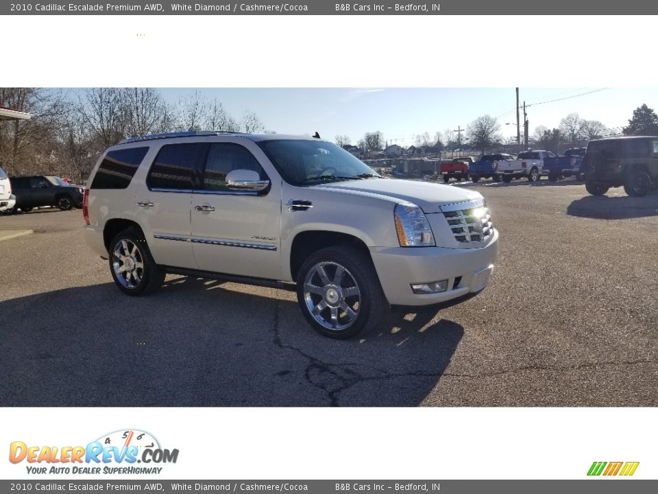 2010 Cadillac Escalade Premium AWD White Diamond / Cashmere/Cocoa Photo #6