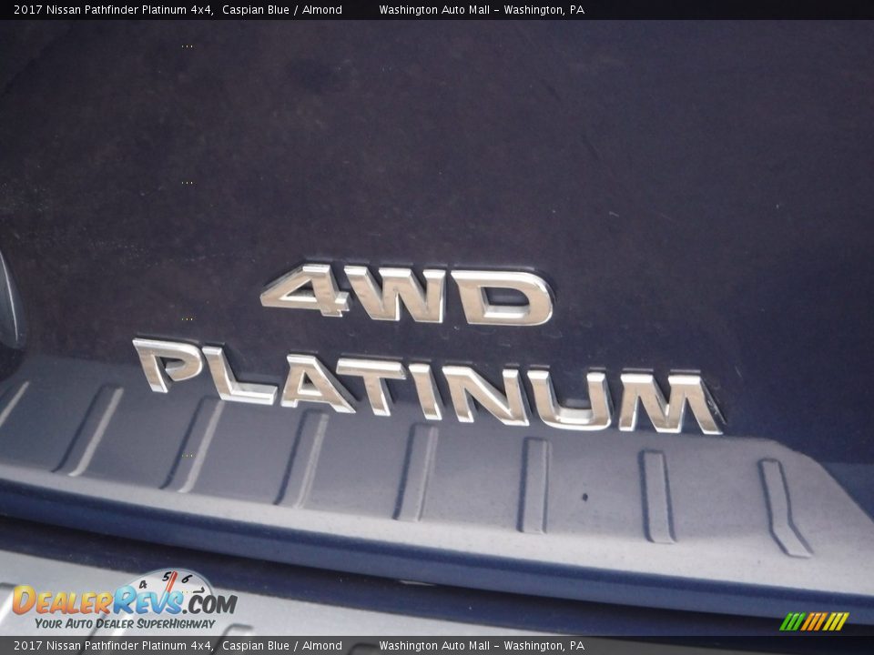 2017 Nissan Pathfinder Platinum 4x4 Caspian Blue / Almond Photo #11