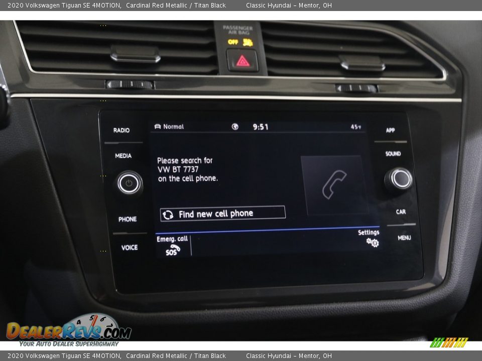 2020 Volkswagen Tiguan SE 4MOTION Cardinal Red Metallic / Titan Black Photo #11