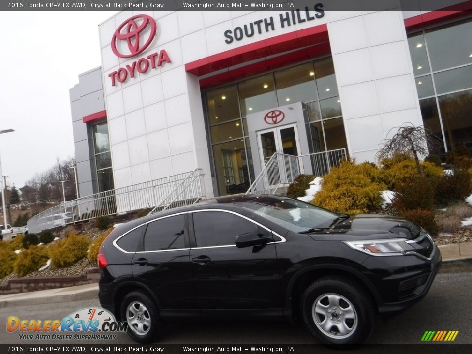 2016 Honda CR-V LX AWD Crystal Black Pearl / Gray Photo #2